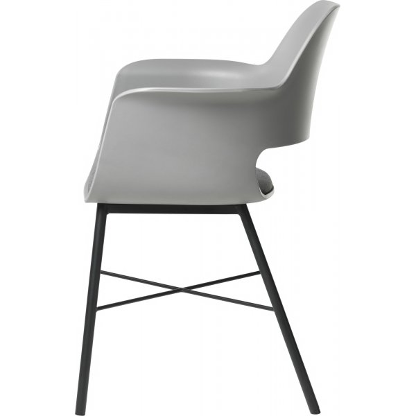 Fauteuil gris Roma avec coussin d'assise Fauteuil gris Roma avec coussin d'assise