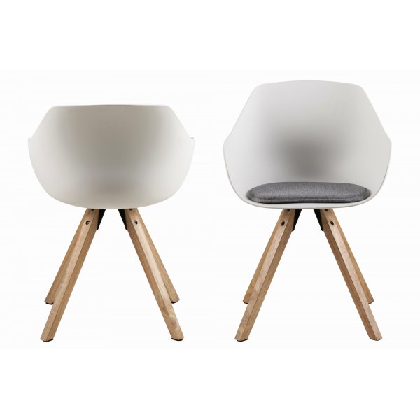 Tina karmstol - Grå/ek Tina karmstol - Grå/ek