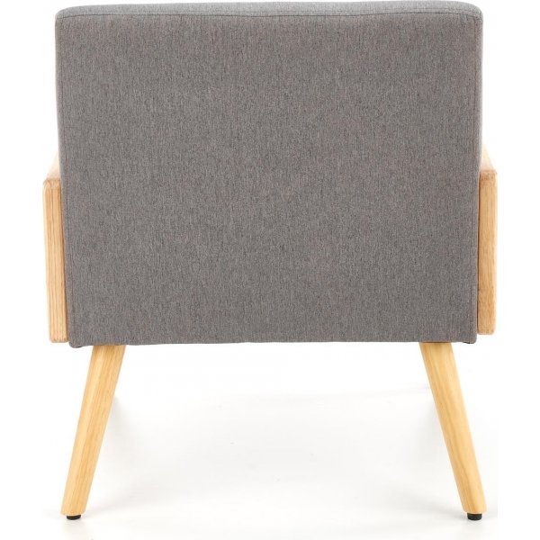 Fåtölj Fire - Grå & trä Fåtölj Fire - Grå & trä