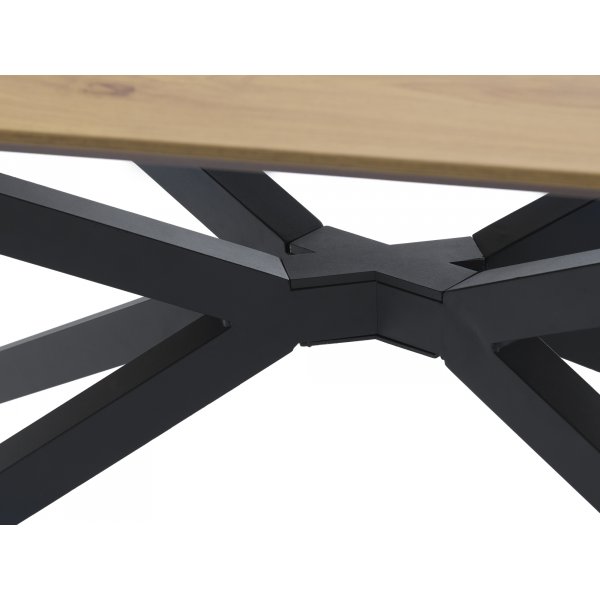 Lapis matbord med kryssben 160 x 90 cm - Eklaminat/svart Lapis matbord med kryssben 160 x 90 cm - Eklaminat/svart
