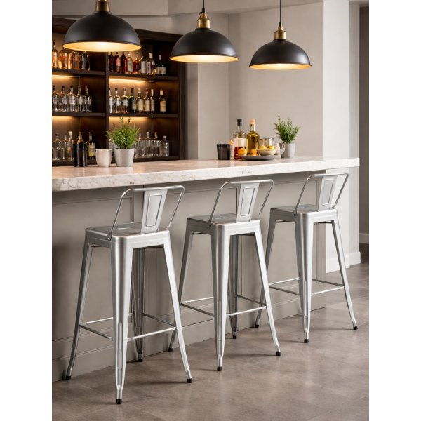 Iris barstol i metall - Sitth�jd 76 cm