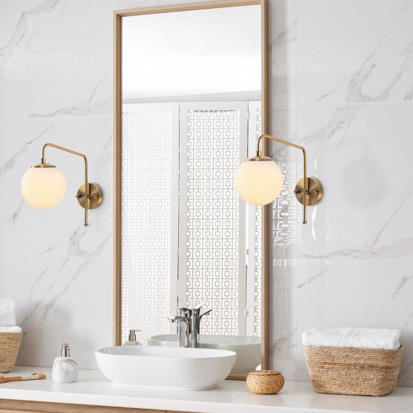 Viran wandlamp 10945 - Vintage/wit