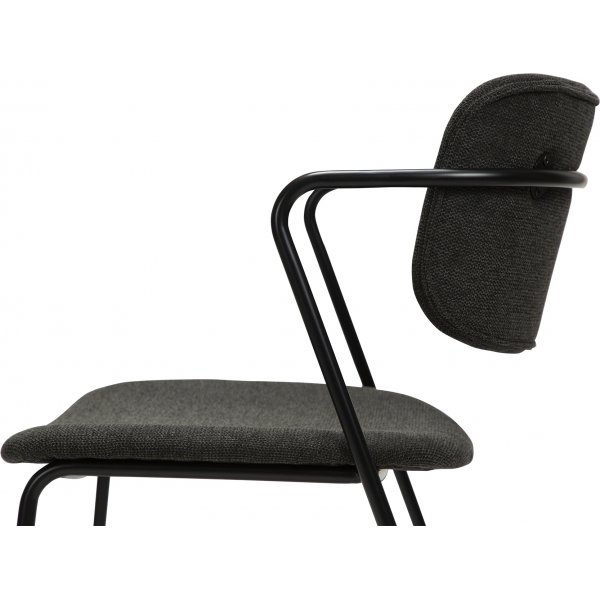 Chaise de salle à manger Zed - Tissu noir Chaise de salle à manger Zed - Tissu noir