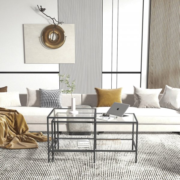 Table de travail Sevay 50/90 x 50/45 cm - Noir