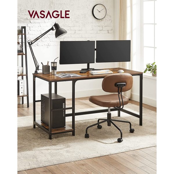 Bureau Osman 140 x 60 cm - Marron/noir