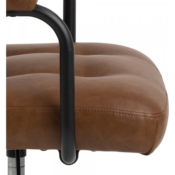 Chaise de bureau Cosmo avec accoudoirs - PU marron Chaise de bureau Cosmo avec accoudoirs - PU marron