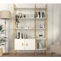 Santana boekenkast - Wit/goud