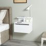 Olmo vgghngt sngbord - Vit