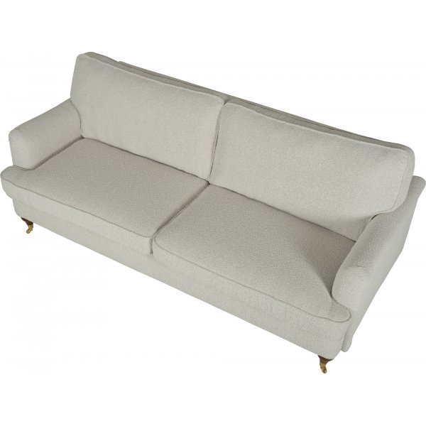 Soffa 210 cm bred Howard Watford Deluxe i boucl + Mbeltassar