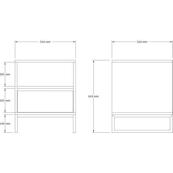 Table de chevet Lindau - Blanc Table de chevet Lindau - Blanc