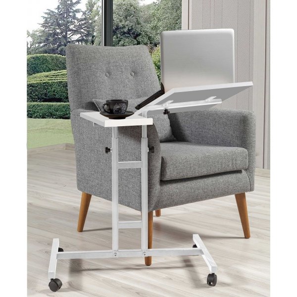 Glen laptopbord 67x45,5 cm - Vit (på hjul) Glen laptopbord 67x45,5 cm - Vit (på hjul)