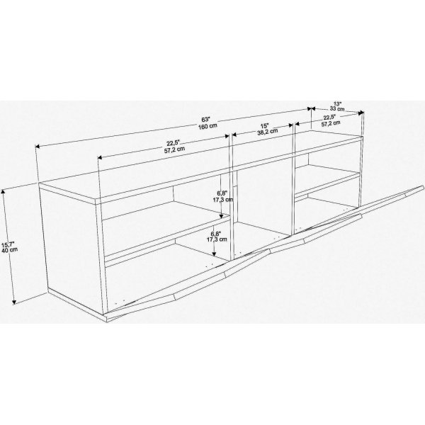 Banc multimdia Carson - Anthracite/chne