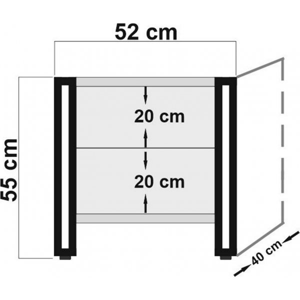 Cosmo Commode nachtkastje - Grenen/zwart