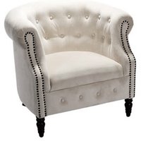 Chesterfield Clubfåtölj Sir Nelson - Beige Sammet Chesterfield Clubfåtölj Sir Nelson - Beige Sammet