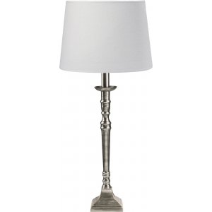 Salong bordslampa - Silver/offwhite - 55 cm