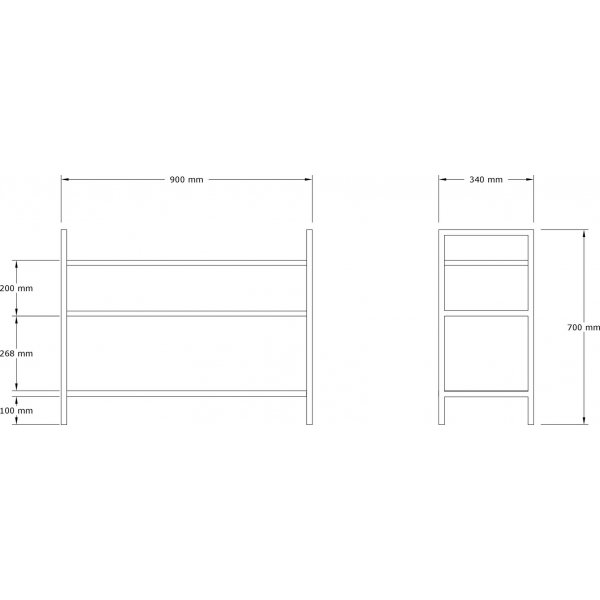Narden hallbord 90 x 34 cm - Safir ek Narden hallbord 90 x 34 cm - Safir ek