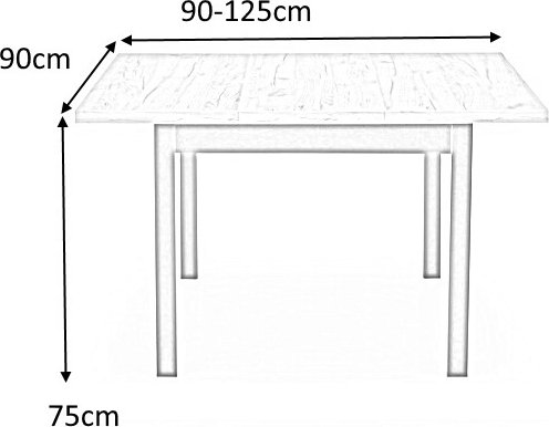 Table à manger Callahan 90-125 x 90 cm - Chêne artisanal/blanc Table à manger Callahan 90-125 x 90 cm - Chêne artisanal/blanc