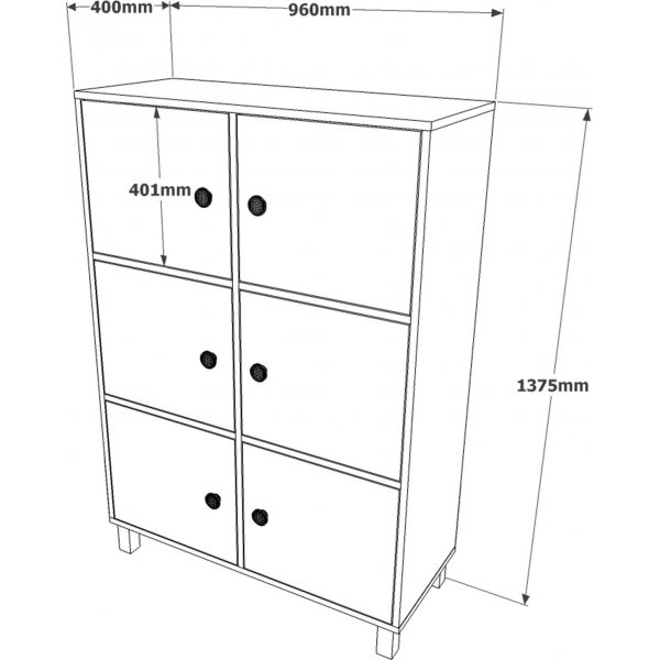 Vilamo skåp 48 - Furu/antracit Vilamo skåp 48 - Furu/antracit