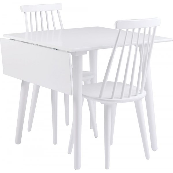 Dalsland klaffbord 80-105 cm - Vit + Textilskydd fr mbler