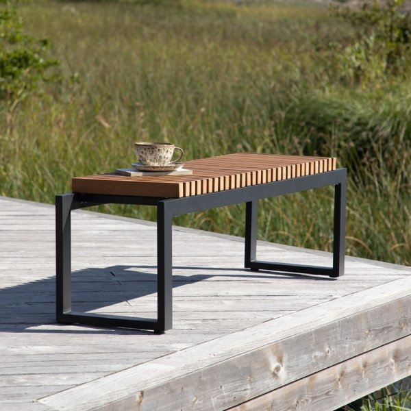 Athena sittbnk - Svart/Natur