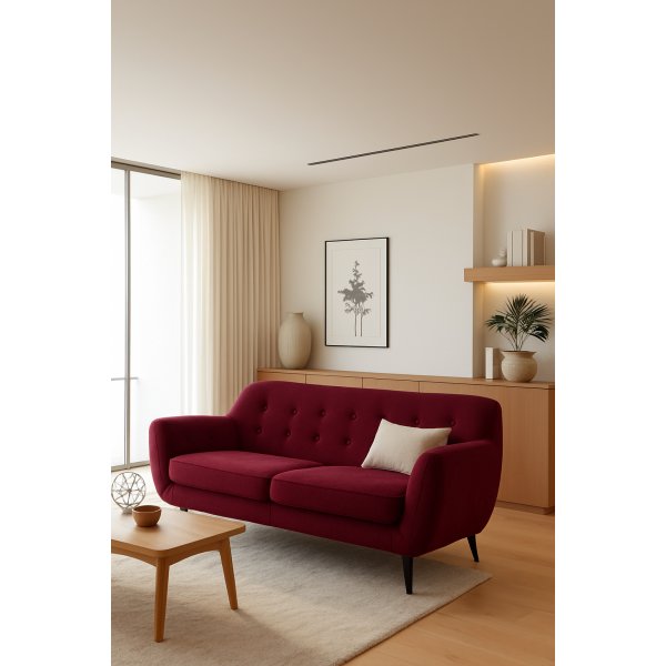 Soffa Boggie 190 cm - Vinröd Soffa Boggie 190 cm - Vinröd