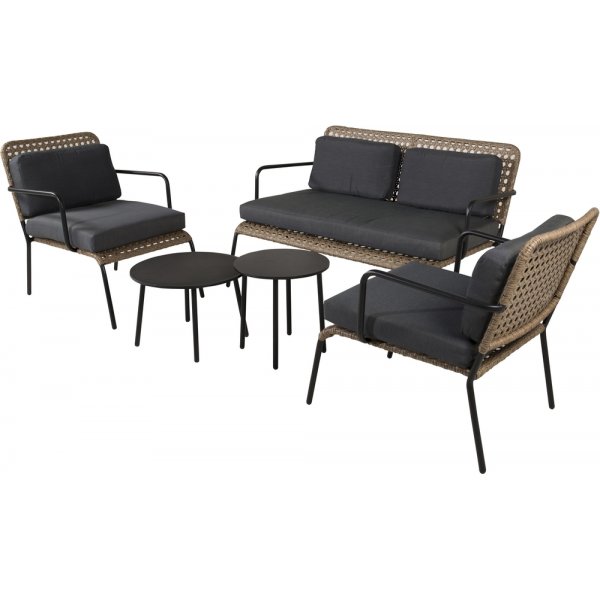 Groupe de canapés Paola - Noir Groupe de canapés Paola - Noir