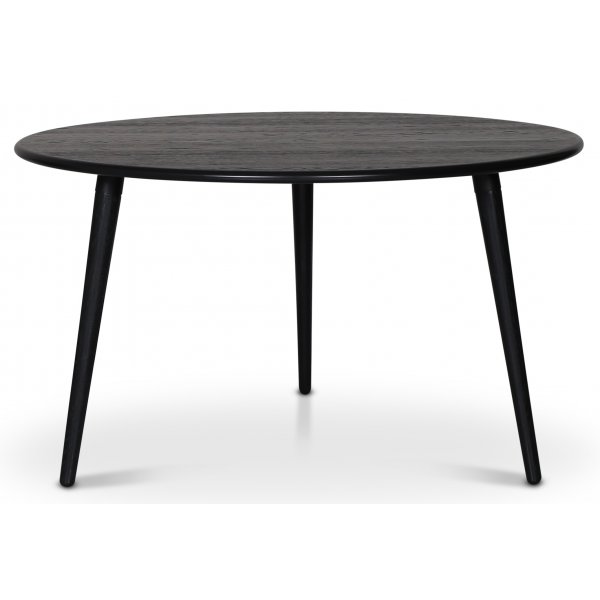 Omni matgrupp, runt matbord 130 cm inkl 4 st Orust svarta pinnstolar - Svartbetsad ek + 3.00 x Mbeltassar