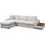 Long divansoffa med sidobord vänster - Beige
