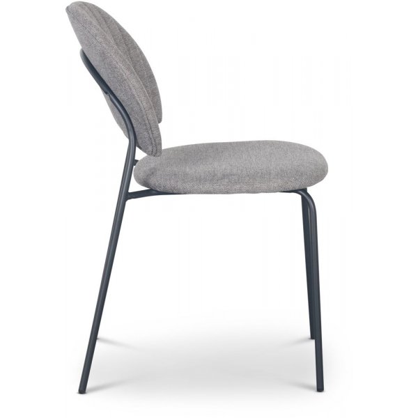 Hogr�n stol - Gr�tt tyg/svart