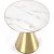 Tribeca soffbord 50 cm - Vit marmor/guld