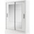 Armoire Einar 210x180 cm avec portes coulissantes et miroir - Blanc