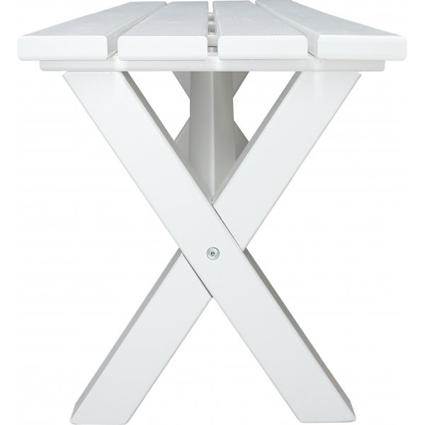 Table de groupe d'extrieur Scottsdale 150 cm avec 2 bancs - Blanc