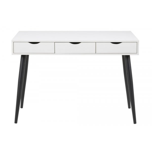 Neptun skrivbord 110x50 cm - Vit/svart Neptun skrivbord 110x50 cm - Vit/svart