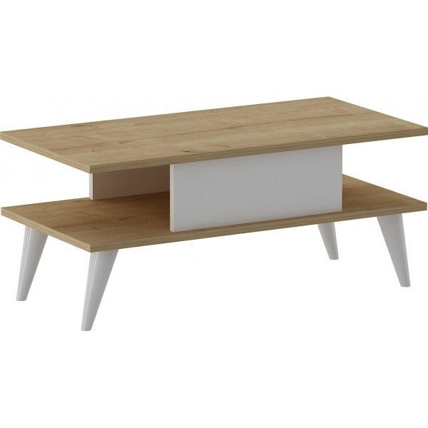 Beta soffbord - Safir ek/vit