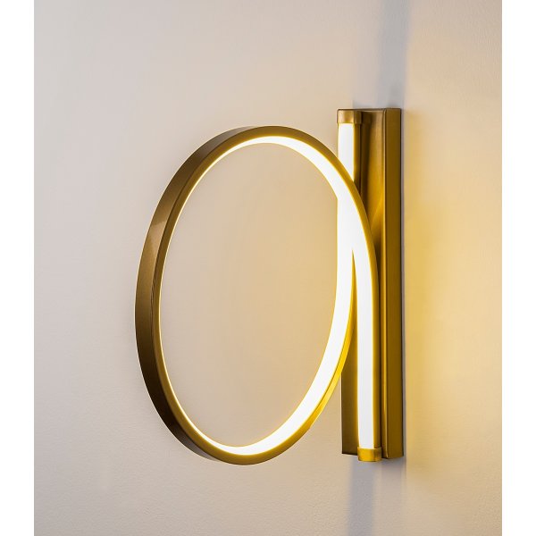 Haldur wandlamp loop - Goud