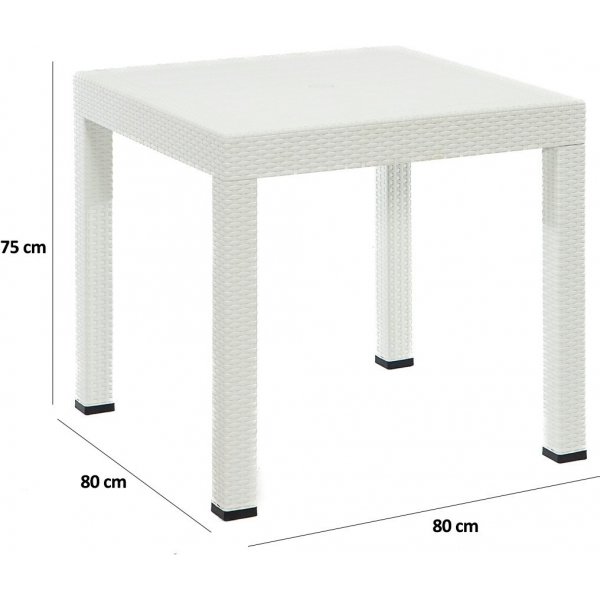 Meco utematgrupp med karmstolar - Vit