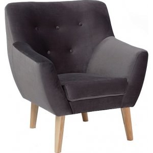 Fauteuil Aliana - Velours gris