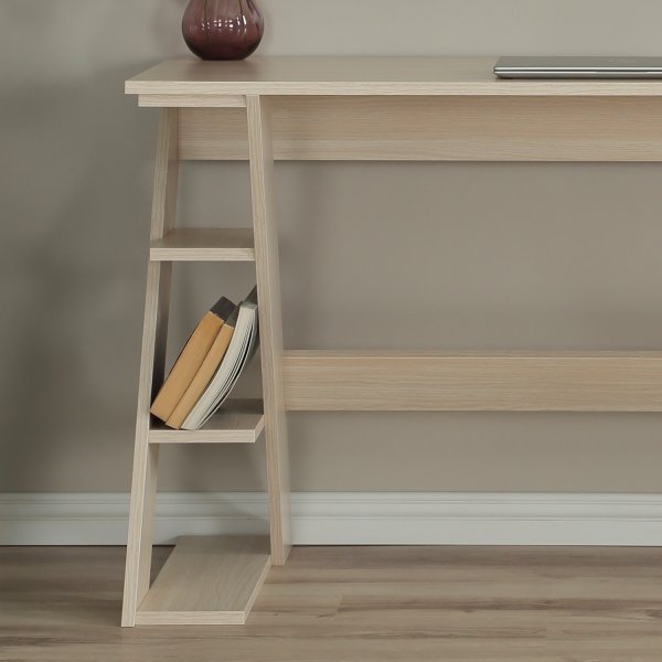 Lungo skrivbord 140 x 60 cm - Ljus ek Lungo skrivbord 140 x 60 cm - Ljus ek