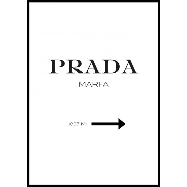 PRADA VERTIKAL WHITE - Poster 50x70 cm
