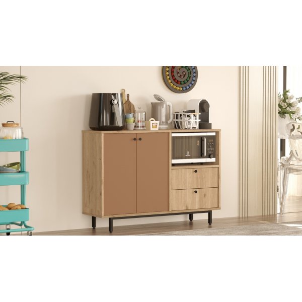 Royce köksskåp 2 - Ek/tegelröd Royce köksskåp 2 - Ek/tegelröd