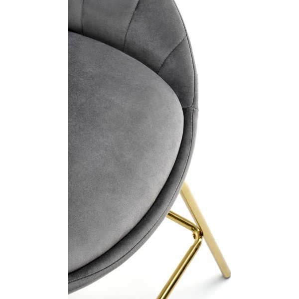 Tabouret de bar Pelican 112 - Gris/doré Tabouret de bar Pelican 112 - Gris/doré