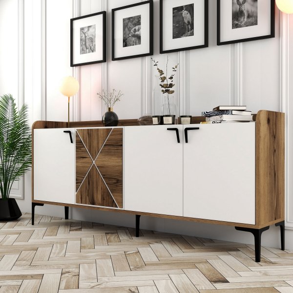 Buffet Vendela - Noyer/blanc Buffet Vendela - Noyer/blanc