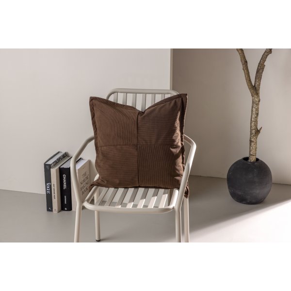 Lykke kussenhoes 50 x 50 cm - Donkerbruin