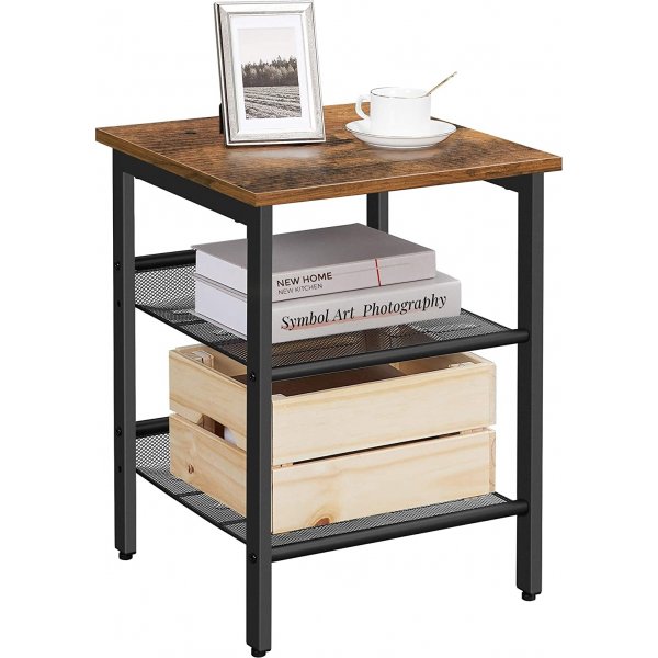 Table d'appoint Ebbot 40 x 40 cm - Marron/noir Table d'appoint Ebbot 40 x 40 cm - Marron/noir