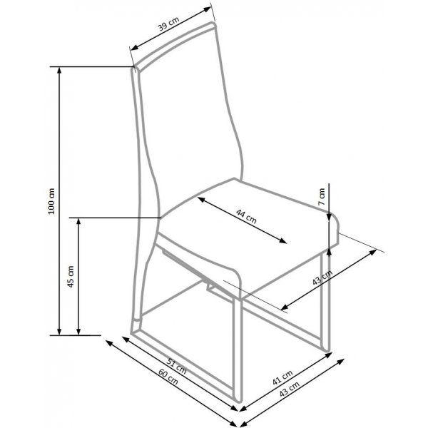Stol Maximilian - Cappuccino/krom Stol Maximilian - Cappuccino/krom