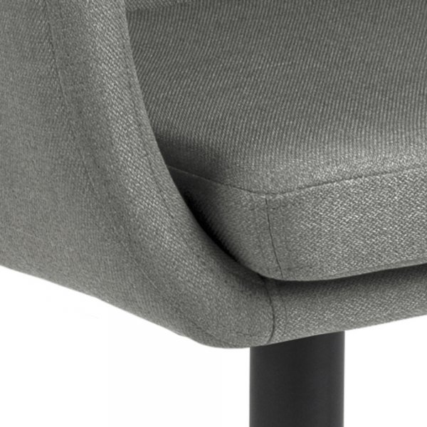 Fauteuil Nora - Gris clair/noir