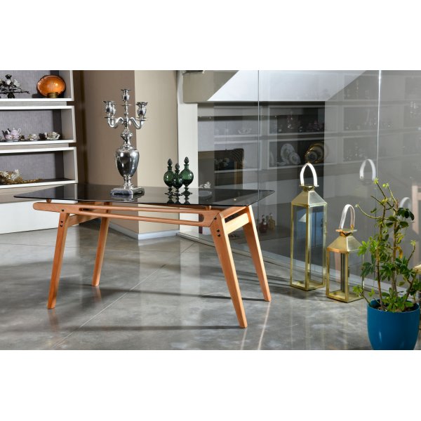 Palace matbord 160 cm - Ek/glas