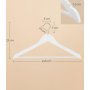 Kledinghanger, hout, 44,5 cm, 50 stuks - Wit
