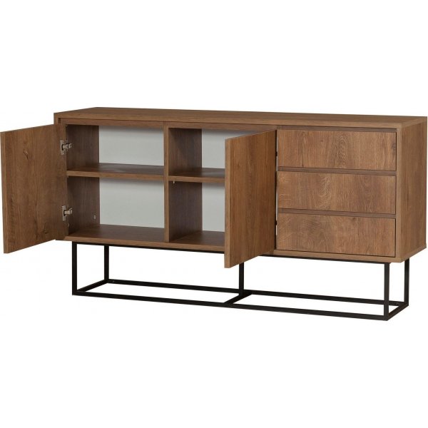 Dressoir Ruba in notenhout - 140 cm + Meubelpoten