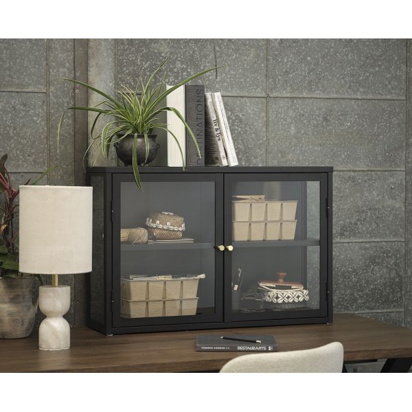 Toddy zwarte wandkast met dubbele deur Toddy zwarte wandkast met dubbele deur